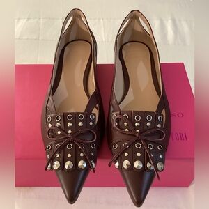 Scarosso
Cherry leather ballerina shoes